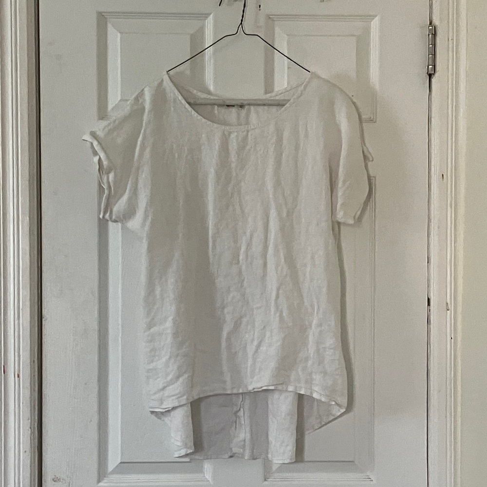 White Linen Top